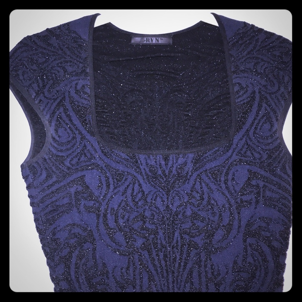 RVN navy and black bodycon